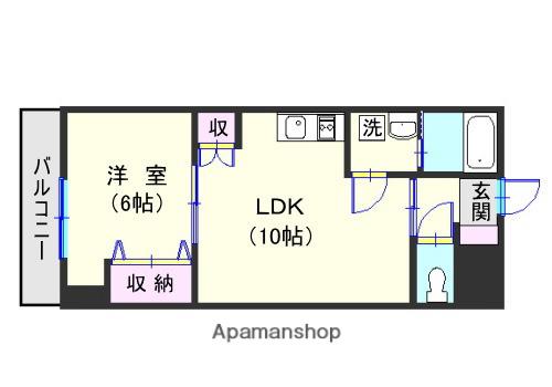 リードインアイエスヒラノ(1LDK/9階)の間取り写真