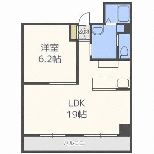第2菱本ビル(1LDK/4階)の間取り写真
