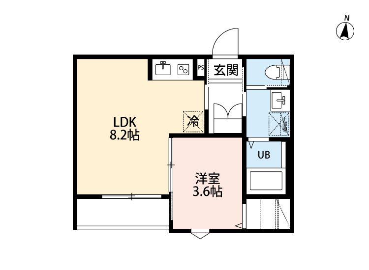 BREEZE BAY 湘南(1LDK/3階)の間取り写真