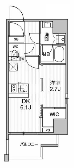 SYFORME木場II SYFORME木場II(1DK/6階)の間取り写真