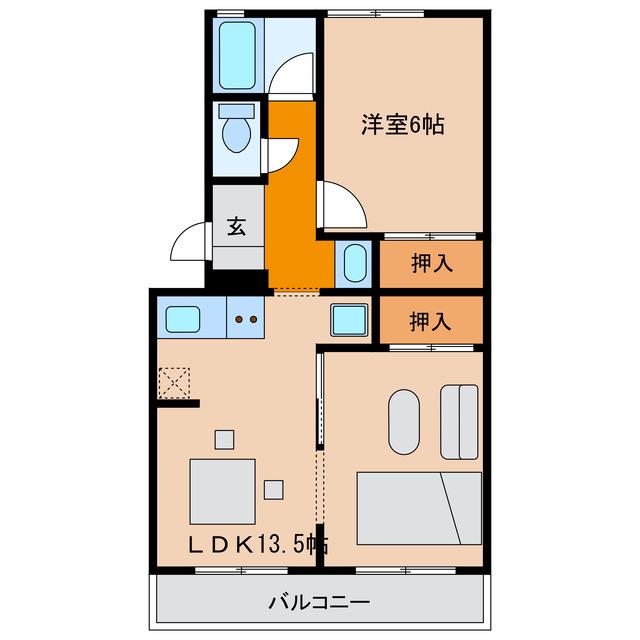グランテラス(1LDK/1階)の間取り写真