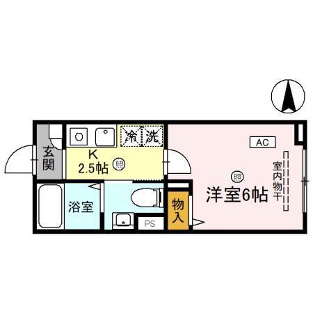 海とYACHT(1K/1階)の間取り写真