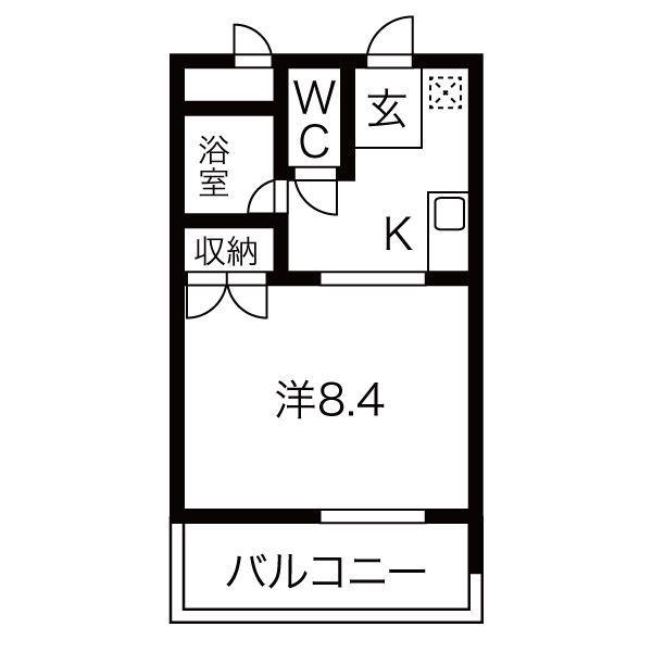 グラン ルミエール(1K/10階)の間取り写真