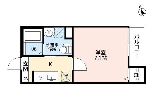 N&A HOME 露橋(1K/3階)の間取り写真