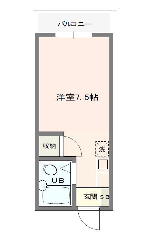 サンヒルズ新座(ワンルーム/2階)の間取り写真