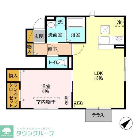 ソフィア(1LDK/1階)の間取り写真