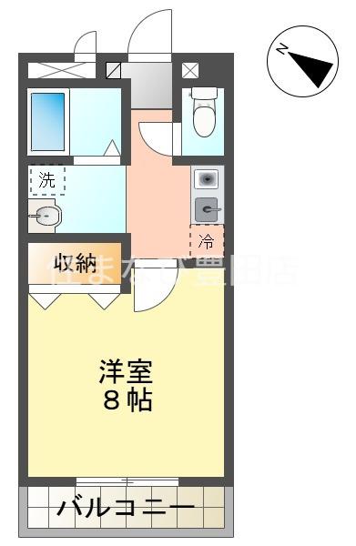 セレニール和合III(1K/2階)の間取り写真