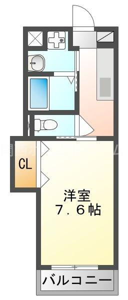 ロジュマン門真(1K/3階)の間取り写真