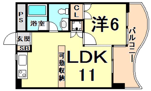 コナヴィレッジ(1LDK/1階)の間取り写真