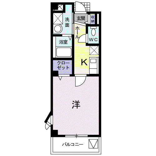 ルミエール壱番館(1K/1階)の間取り写真