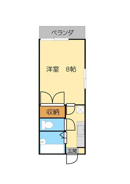 第5すくねハイツ(1K/1階)の間取り写真
