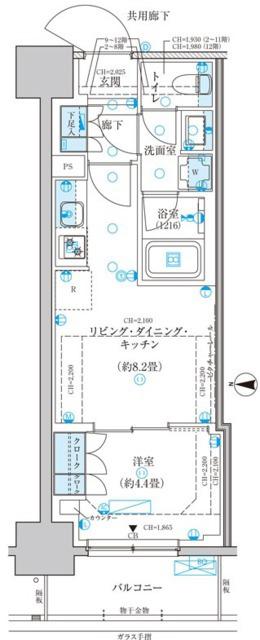 パークアクシス池袋イースト(1LDK/3階)の間取り写真