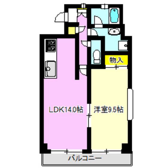 TWINSOL ZERO(1LDK/8階)の間取り写真