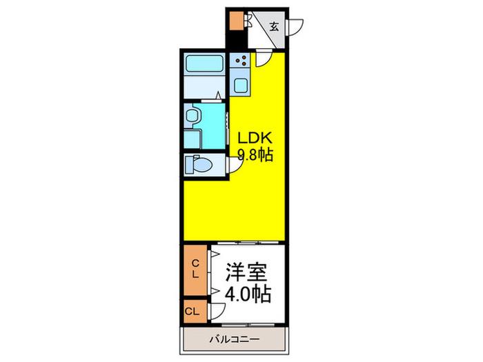 GRANDIR A(1LDK/3階)の間取り写真
