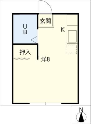 日野ベース(ワンルーム/1階)の間取り写真