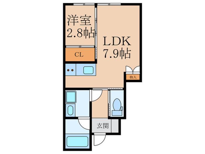 苅田アパート(1LDK/1階)の間取り写真
