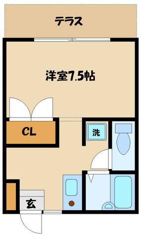 プルミエール町田(1K/1階)の間取り写真