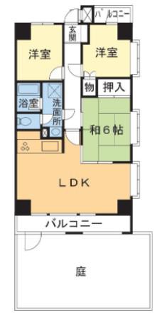 フォレストマンション武蔵浦和(3LDK/1階)の間取り写真