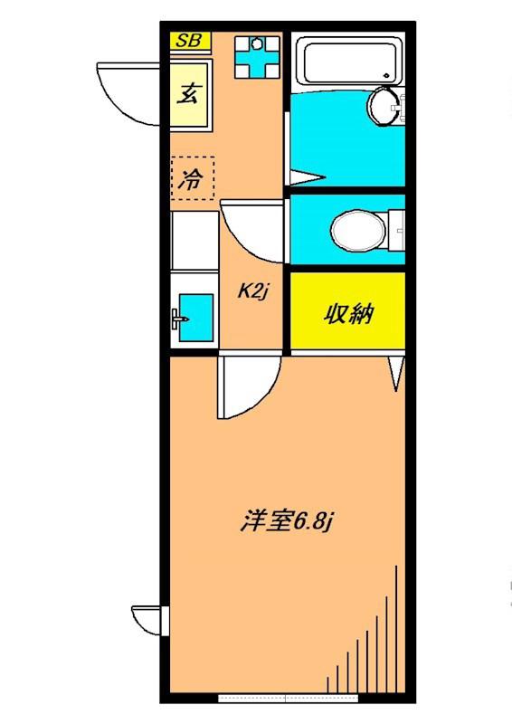 メゾンドココ(ワンルーム/1階)の間取り写真