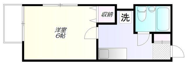 シティハイムグリーンヒル(1K/1階)の間取り写真