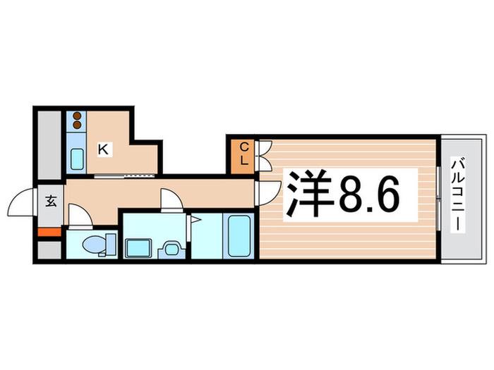 エアリーアベニュー(1K/4階)の間取り写真