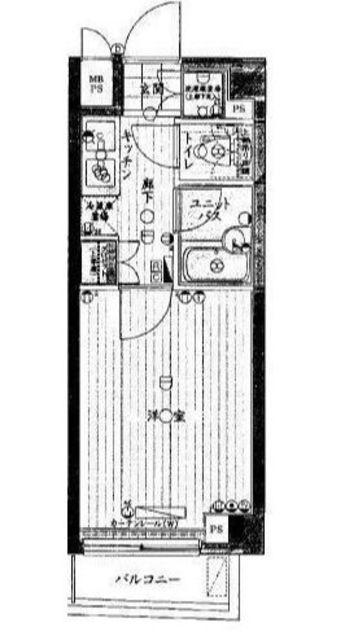 ルーブル高円寺南(1K/2階)の間取り写真