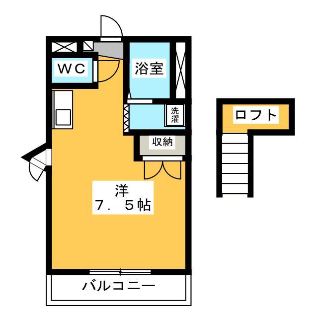 カレッジタウンアミノ(ワンルーム/3階)の間取り写真