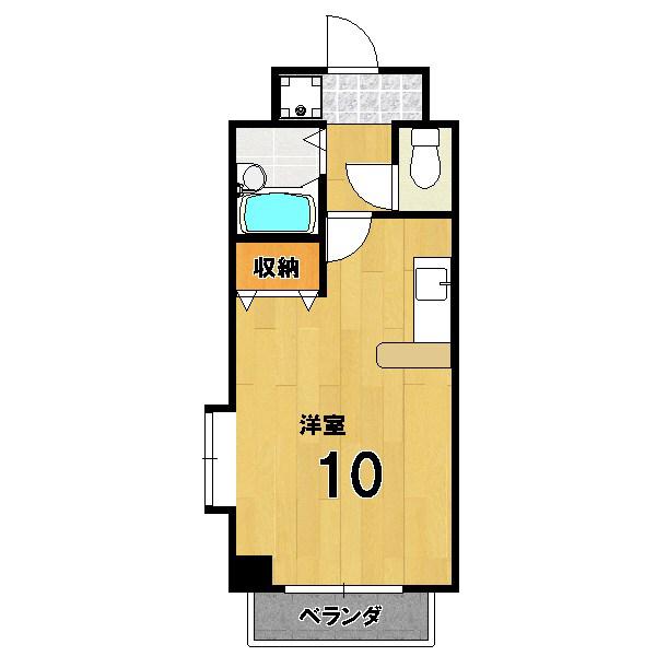 ラフォーレ聖護院(ワンルーム/3階)の間取り写真