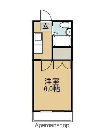 コーポ城南(1K/1階)の間取り写真