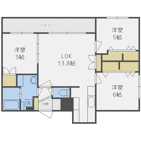 ラトリューゼ(3LDK/4階)の間取り写真