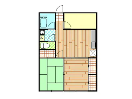 影山第2マンション(3DK/2階)の間取り写真