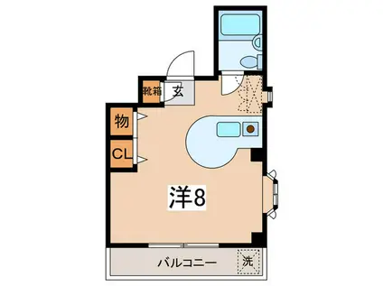 リザ横浜(ワンルーム/3階)の間取り写真