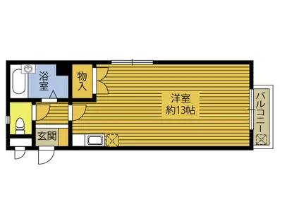 パルテール稙田(ワンルーム/3階)の間取り写真