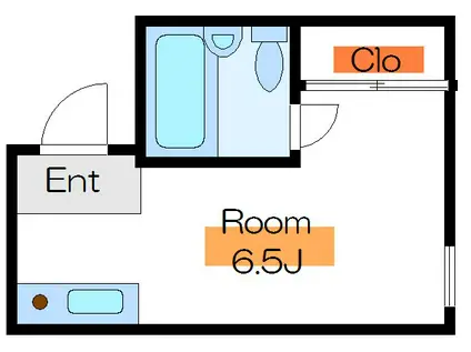 トキワコーポ(ワンルーム/2階)の間取り写真
