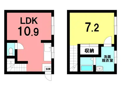 アビタシオン・M(1LDK/1階)の間取り写真