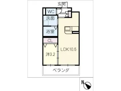 近鉄名古屋線 高田本山駅 徒歩14分 3階建 築1年(1LDK/1階)の間取り写真