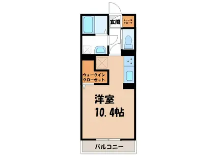 ココタリアII A(ワンルーム/3階)の間取り写真