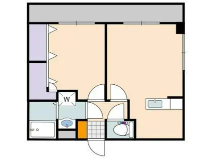 インコート小松(1LDK/2階)の間取り写真