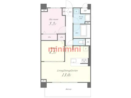 パトリアグランデ(2LDK/1階)の間取り写真