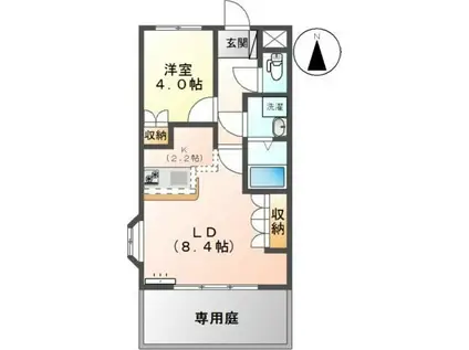 グレイス・エクセレンス(1LDK/1階)の間取り写真