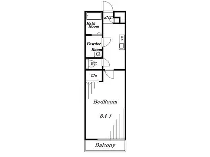 リブリ・東千葉(1K/3階)の間取り写真