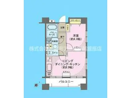 ヒルレジデンス大崎(1LDK/1階)の間取り写真