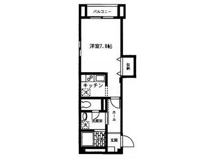 タングラム(1K/3階)の間取り写真