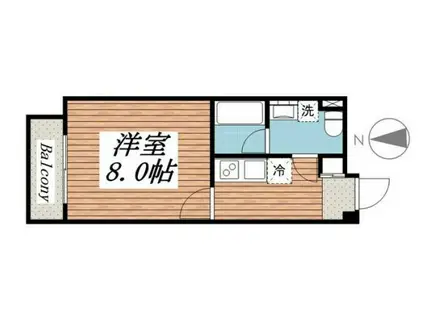 ルーセントコート代々木上原(1K/1階)の間取り写真