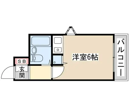 ペイサージュサンコー(1K/3階)の間取り写真