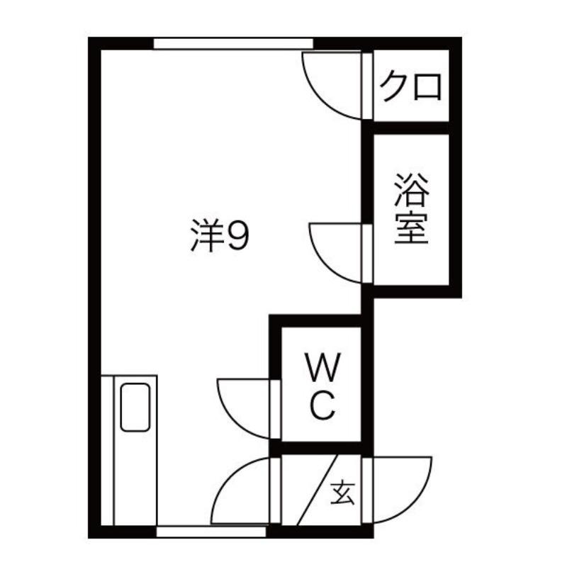 サウスヒル23(ワンルーム/1階)の間取り写真