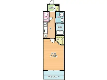 ギャラン竪町NEO(1K/20階)の間取り写真