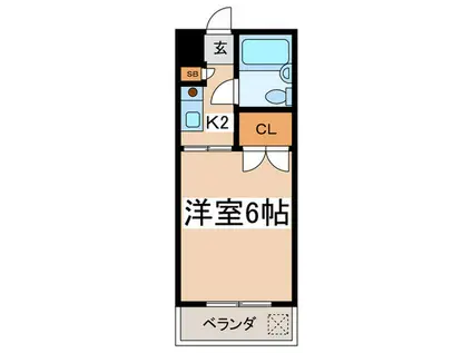 ドミール経堂(1K/1階)の間取り写真