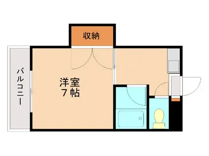 コーポ志賀(1K/2階)の間取り写真