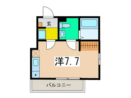 R STAGE西谷(ワンルーム/3階)の間取り写真